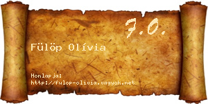 Fülöp Olívia névjegykártya